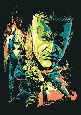 Metal Gear Solid characters illustration
