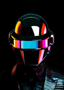 Daft Punk Helmet Portrait