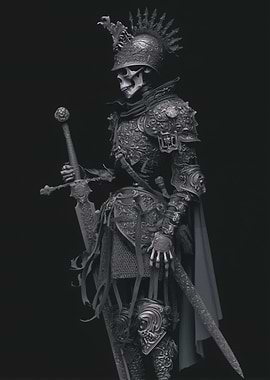 Skeleton Knight in Ornate Armor