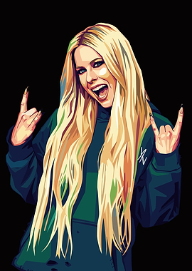 Avril Lavigne Pop Art Portrait