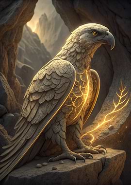 Stone Eagle with Golden Energy