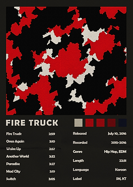NCT 127 Fire Truck Album Poster
