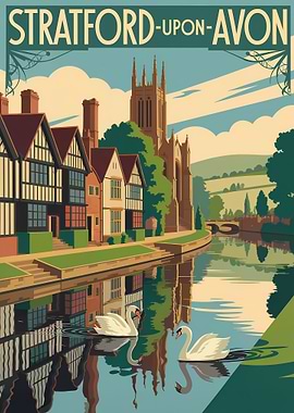 Stratford-upon-Avon Travel Poster
