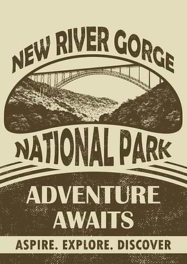 New River Gorge National Park: Adventure Awaits Poster