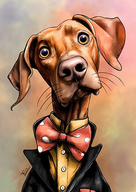 Vizsla Caricature