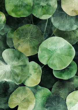 Watercolor Lily Pads