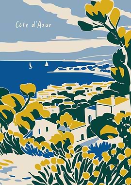 Côte d'Azur Travel Poster