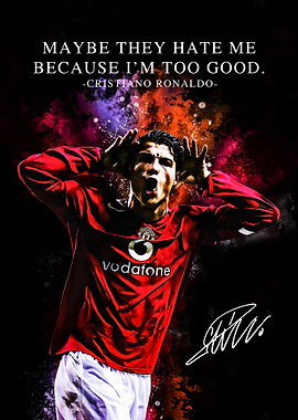 Cristiano Ronaldo Motivational Quote Poster