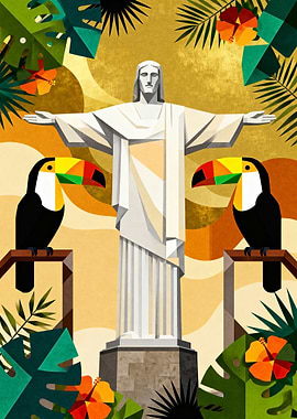 Christ the Redeemer with Toucans