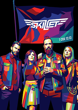 Skillet Band Colorful Pop Art Portrait