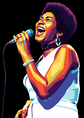 Aretha Franklin Pop Art Portrait