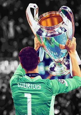 Courtois Champions League Victory Celebration