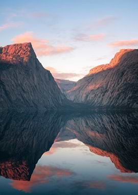 Mountain Reflection at Sunset