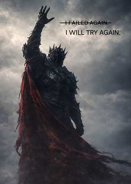 Dark Knight with Red Cape