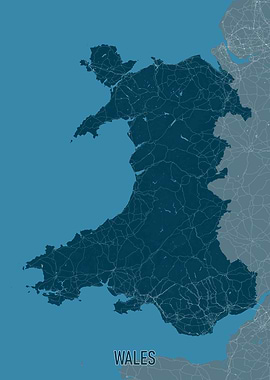 Detailed Map of Wales