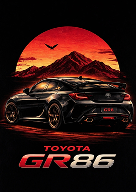 Toyota GR86 car poster