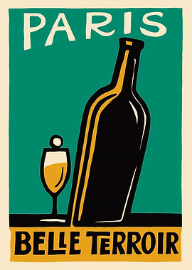 Paris Belle Terroir Wine Poster