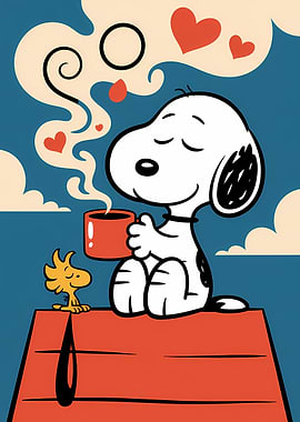 Snoopy and Woodstock Coffee Break