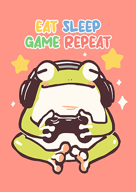 Gaming Frog Illustration