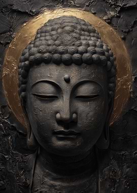 Buddha Statue with Golden Halo