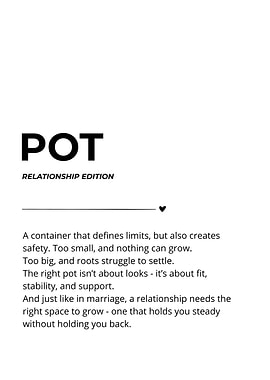 Pot Relationship Edition | Funny Wedding Gift for Plant Lovers