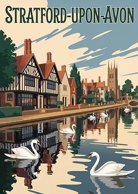 Stratford-upon-Avon Travel Poster