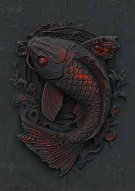 Imperial Koi Fish Sculpture