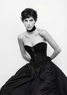 Black and White Fashion Portrait