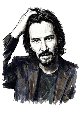 Keanu Reeves Portrait Illustration