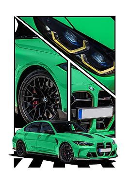 Green BMW M3 CS