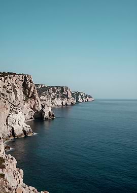 Coastal Cliffs and Blue Ocean View