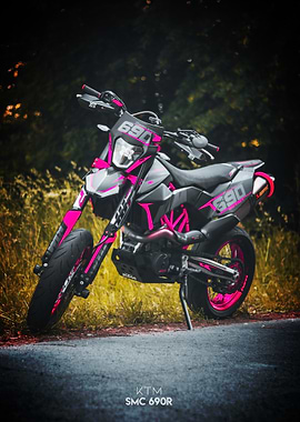 KTM SMC 690R Motorcycle Pink Accents