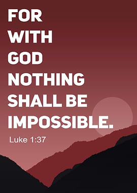Bible verse Luke 1:37 | Jesus Christian Scripture Motivation