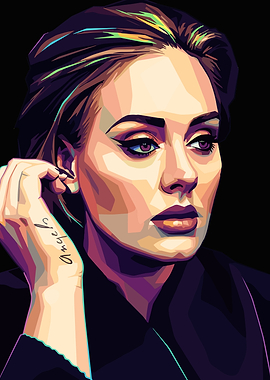 Adele Portrait Pop Art