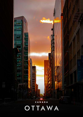Ottawa, Canada: Cityscape at Sunset