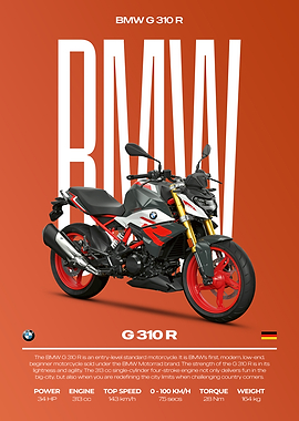 BMW G 310 R Motorcycle Poster