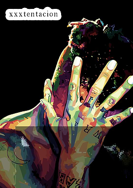 XXXTentacion Colorful Portrait