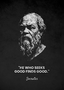 Socrates Portrait with Good Quote