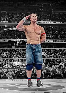 John Cena Saluting in Wrestling Ring