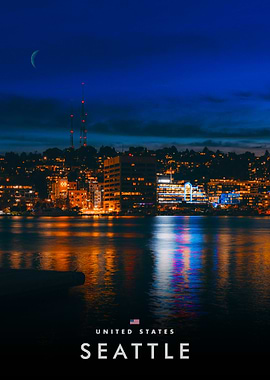 Seattle Skyline at Night