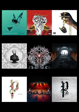 Nine Album Covers Collage