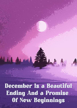 December's Promise: A serene winter landscape