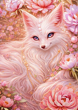 Enchanted Fox in Blooming Light