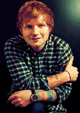Ed Sheeran Portrait Digital Art