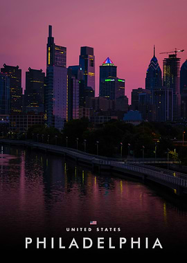 Philadelphia Skyline at Dusk