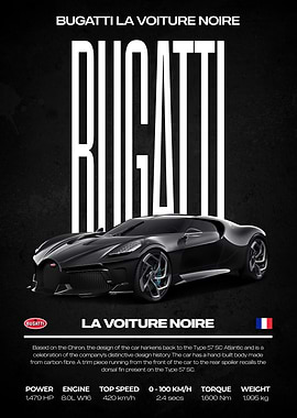 Bugatti La Voiture Noire Poster