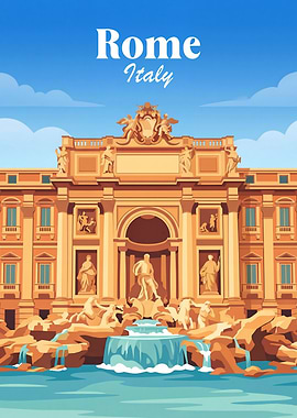 Trevi Fountain Rome Italy