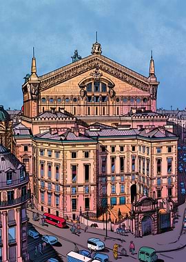 Opéra Garnier in Paris Illustration