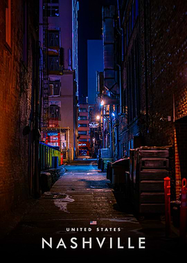 Nashville Alleyway at Night