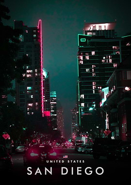 San Diego Cityscape at Night